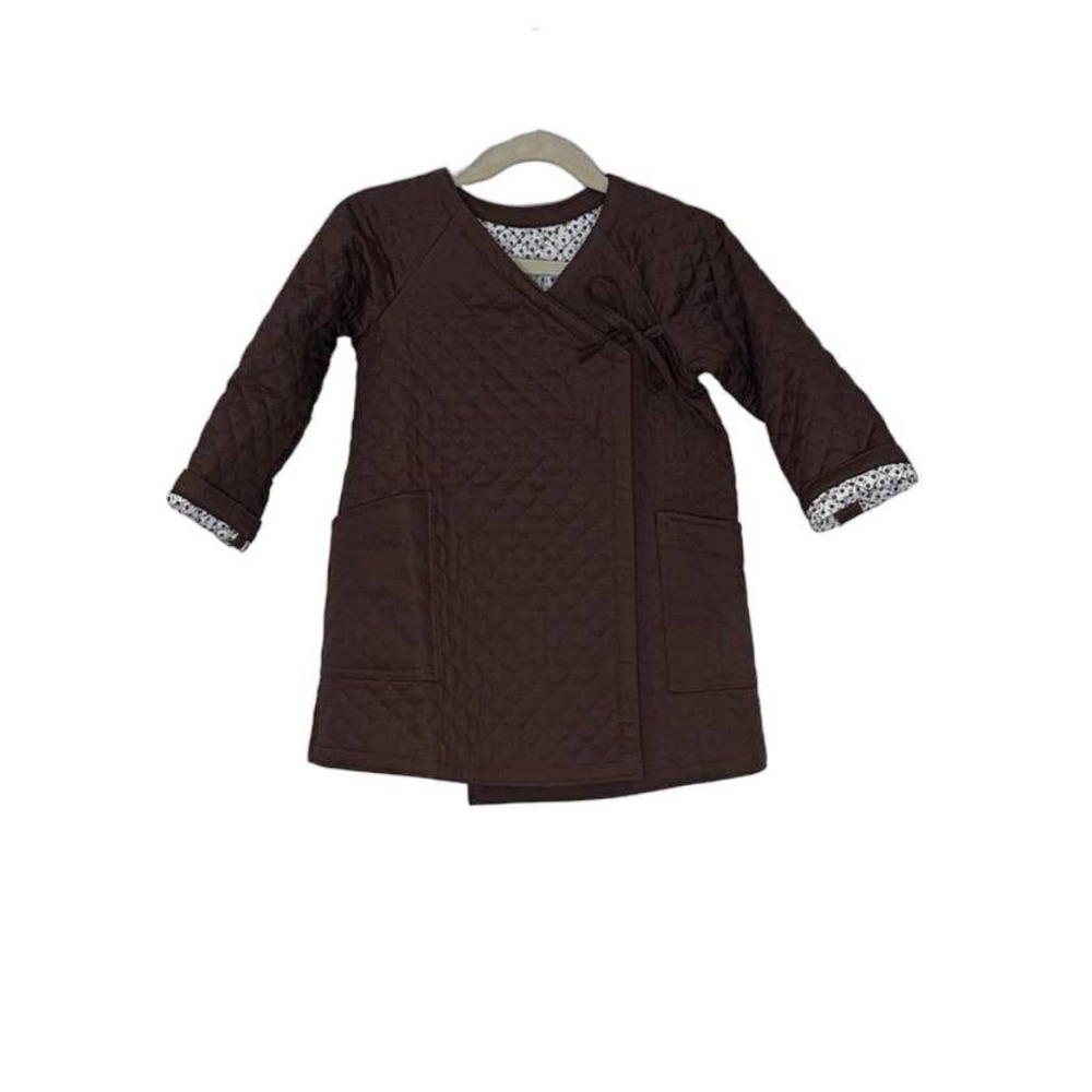 Authentic Japanese Youth Brown Quilted Kimono Toddler Size